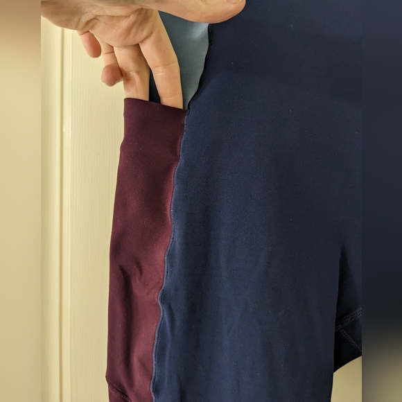 Sweaty Betty Power leggings color block Navy 7/8 length Small - Picture 4 of 5